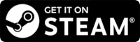 Steam icon followed by get it on steam text