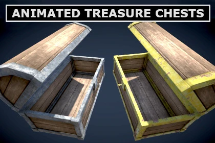A screenshot of two treasure chests side by side taken on Unity 3D.