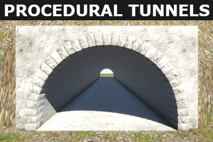 A screenshot of a tunnel entrance taken on Unity 3D.