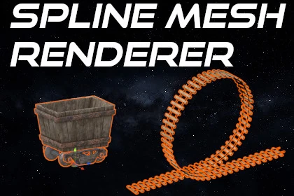 A screenshot of a minecart and a vertical railway loop taken on Unity 3D.