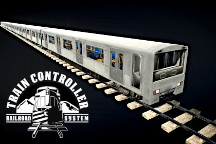 A screenshot of a subway train taken on Unity 3D.