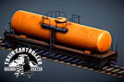 A screenshot of a freight tank wagon taken on Unity 3D.