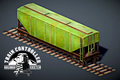 A screenshot of a freight bulk grain wagon taken on Unity 3D.